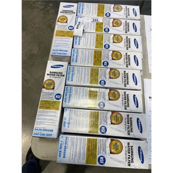 10 NEW SAMSUNG WATER FILTERS - HAF-CIN, RETAIL $48 EACH, $480 TOTAL