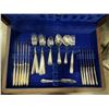 Image 6 : ANTIQUE BIRKS REGENCY PLATE CUTLERY SET IN CANTEEN, WITH DEDICATION PLACK, THE TWENTY FIFTH ESTATE, 