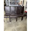 Image 1 : SET OF 4 LEATHER DINING CHAIRS