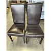 Image 2 : SET OF 4 LEATHER DINING CHAIRS