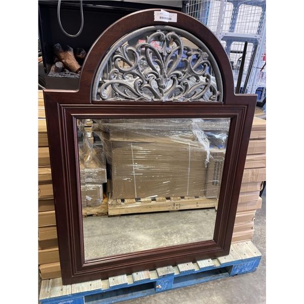 SOLID WOOD FURNITURE CO. HANGING DRESSING MIRROR, BEVELLED