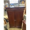 Image 1 : SOLID WOOD FURNITURE CO. 2 DOOR WARDROBE WITH INNER DRAWERS AND JEWELLERY DRAWERS AT TOP