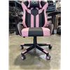 Image 2 : NAZ GLADIUS PINK ERGNOMIC HIGH-BACK FAUX LEATHER GAMING CHAIR, RETAIL $199