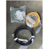 Image 1 : LOT OF 3 10FT INDOOR/OUTDOOR  3 WIRED GROUNDED EXETENSION CORDS 14 12 10 AWG