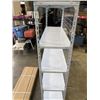 Image 3 : NEW WHITE METAL SHELVING UNIT WITH REAR CAGE BACKING 48" WIDE, 70 INCH TALL, 16 INCH DEEP, 5 TIER
