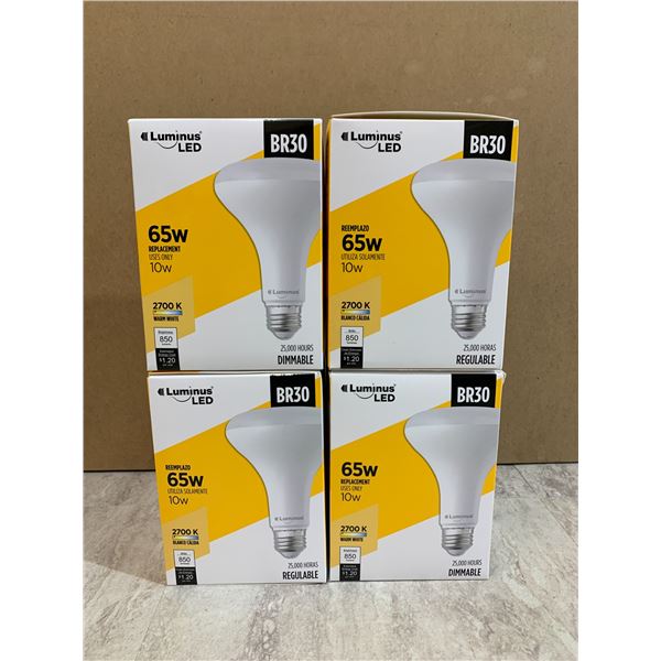 Lot of 4 Luminus LED BR30 65W Replacement Bulb 25,000 Hours