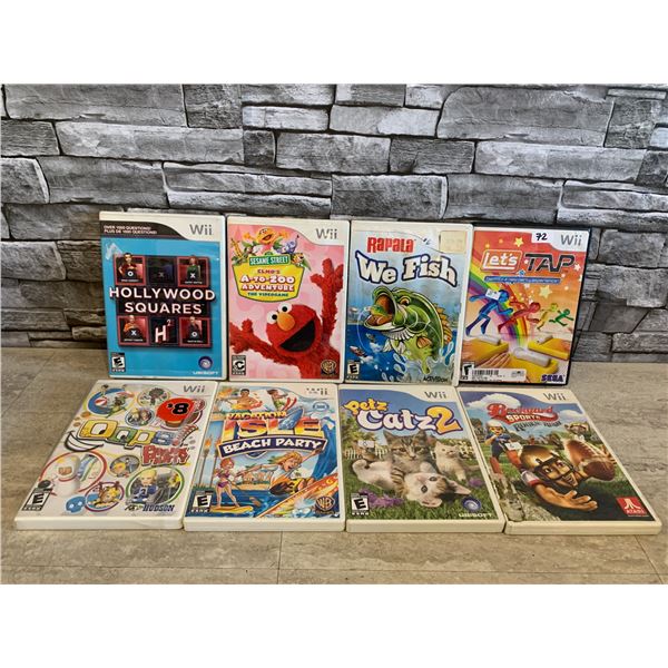 Lot of 8 Nintendo Wii Games