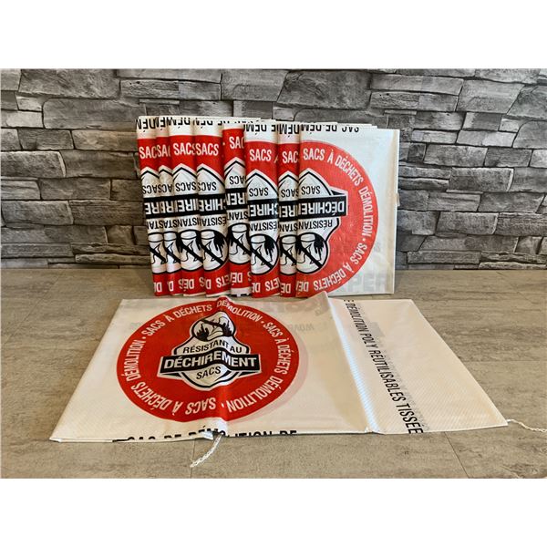 Lot of 9 Heavy Duty Demolition Bags