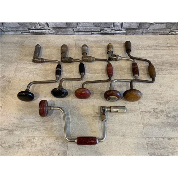 Box of 6 Vintage Hand Drills