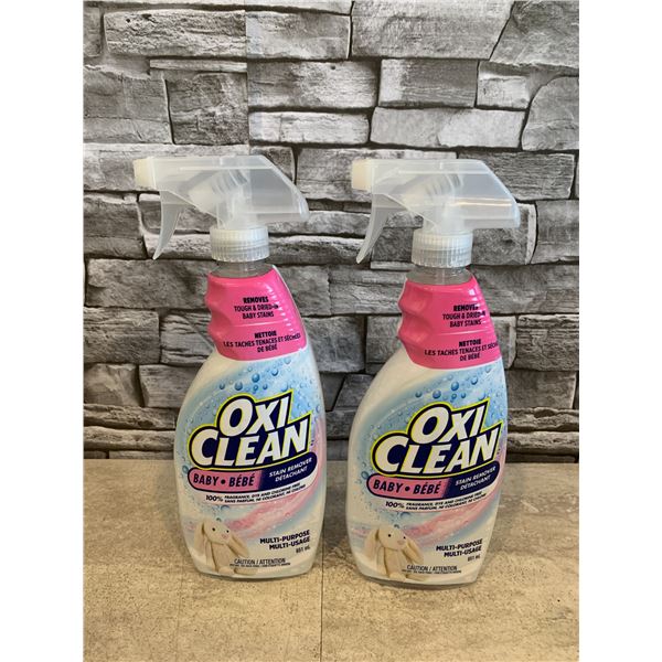 Lot of 2 OxiClean All-Purpose Baby Stain Remover Sprays (651ml) Fragrance-Free/Dye-Free