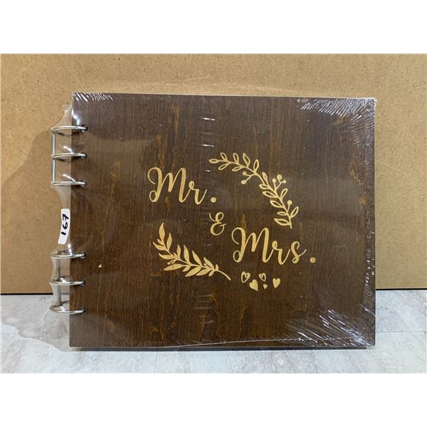 Wooden Wedding Guest List Book