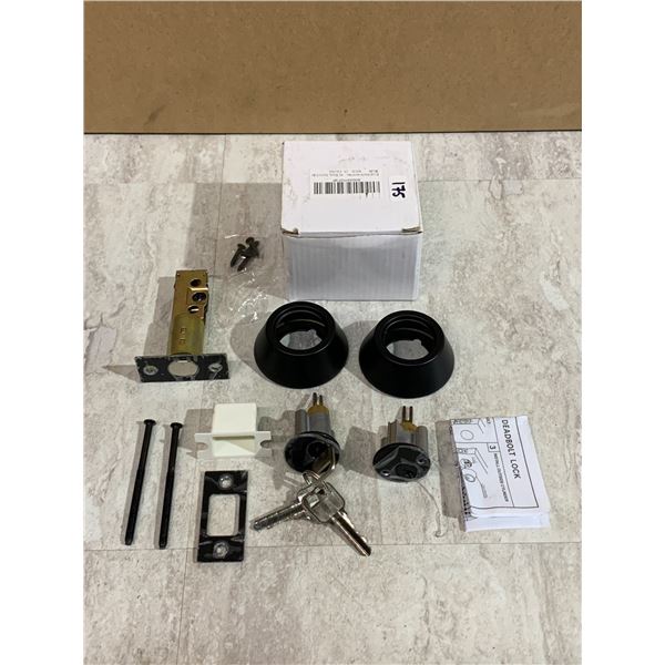 Double Key Dead Bolt Door Lock Black