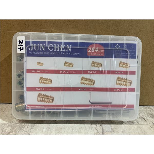 Steel Threaded Inserts for Wood Furniture 284 Pcs