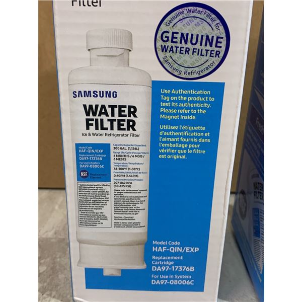 Lot of 2 Samsung Ice and Water Filter Model Code HAF-QIN/EXP-System DA97-08006C