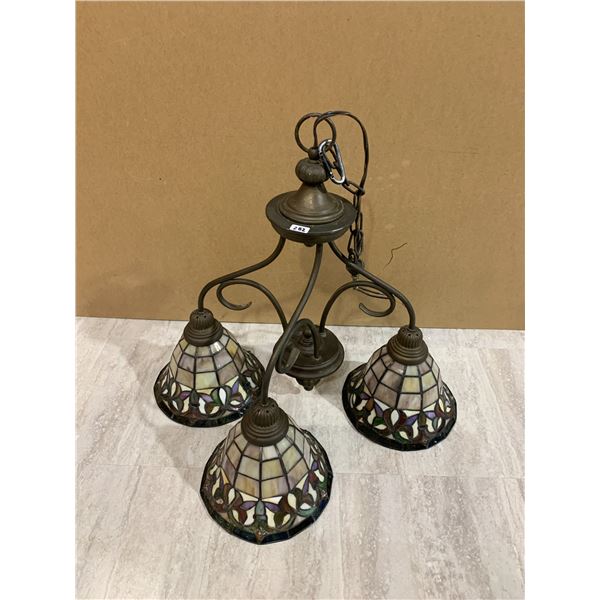 Stained Glass Chandalier Light 3 Lights
