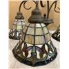 Image 2 : Stained Glass Chandalier Light 3 Lights