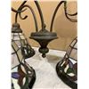 Image 4 : Stained Glass Chandalier Light 3 Lights