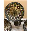 Image 9 : Stained Glass Chandalier Light 3 Lights