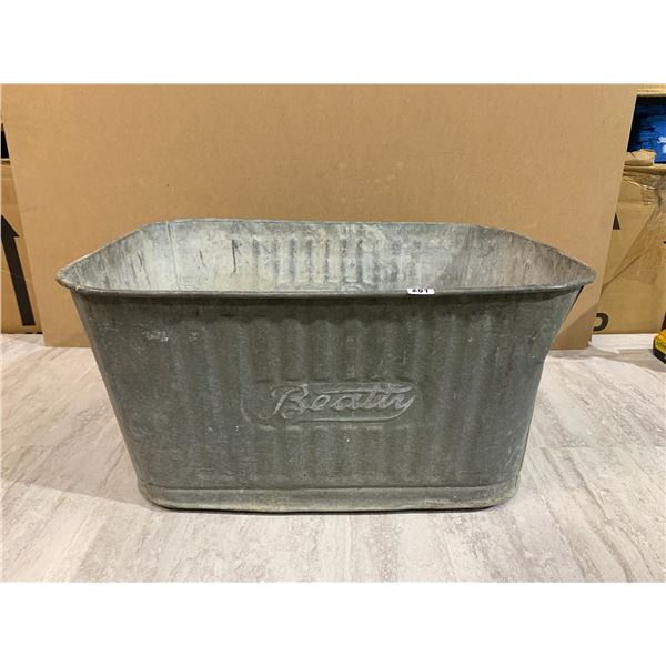Vintage Beatty Bros Galvanised Wash Tub