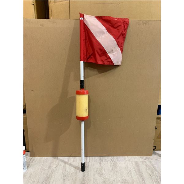 Scuba Diving Diver Below Flag