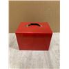 Image 7 : Red Tool Box With A Few Tools Wrench/Square/Level/Screwdriver/Tape Measure Ext