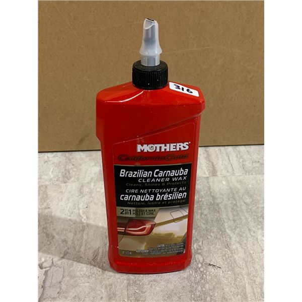 Mothers Califonia Gold Brazillian Carnauba Cleaner Wax 2 In 1 Polish & Wax