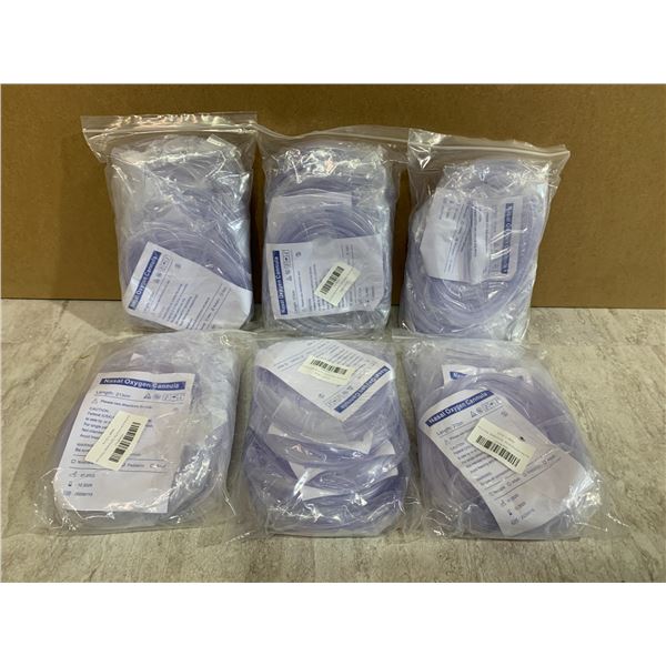 Lot of 6 Nasal Oxygen Cannula  213cm Long