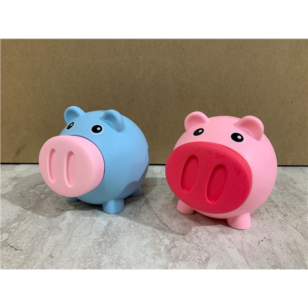 Lot of 2 Pig Piggy Banks