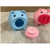 Image 4 : Lot of 2 Pig Piggy Banks