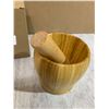Image 3 : Bamboo Mortar and Pestle Set