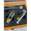 Image 4 : Sheffield Mfg Flashlight Tool And Flashlight Lit in Wooden Box