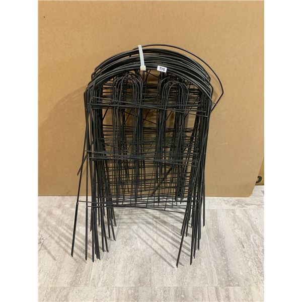 29 Pcs Black Small Metal Fence
