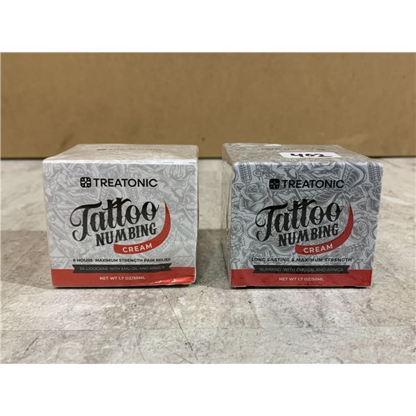 Lot of 2 Treatonic Tattoo Numbing Cream 1.7Oz Per