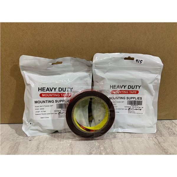 Lot of 2 Heavy Duty Mounting Tape 24mm x 16 Feet