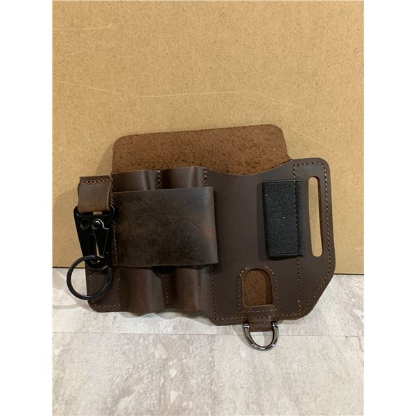 Topstache EDC Multitool Sheath for Belt Leather Brown