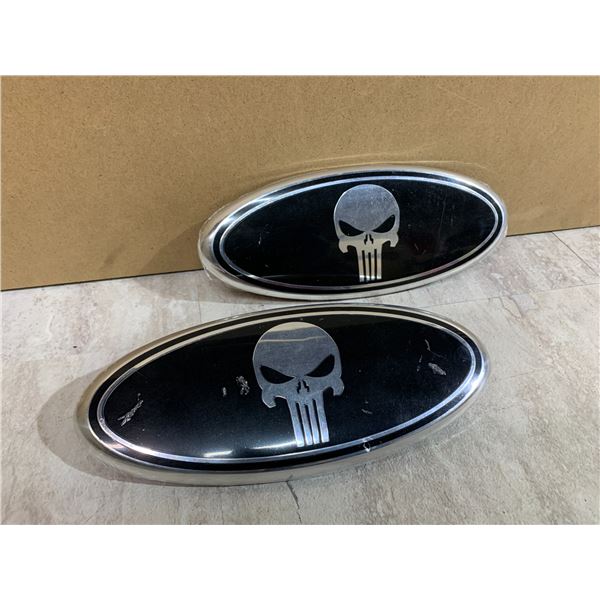 2 Pcs Punisher Emblems for Ford F150 Front and Back