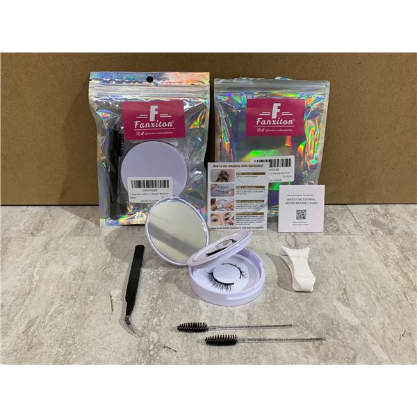Lot of 2 Fanxiton Magnetic Eyelash Makeup Remover Kit