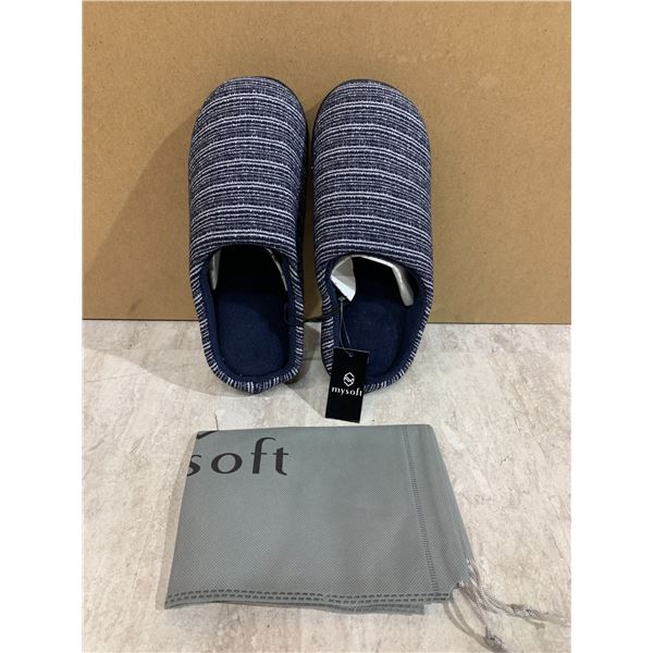 Foam Slippers Size 9/10 Blue and Silver Colour