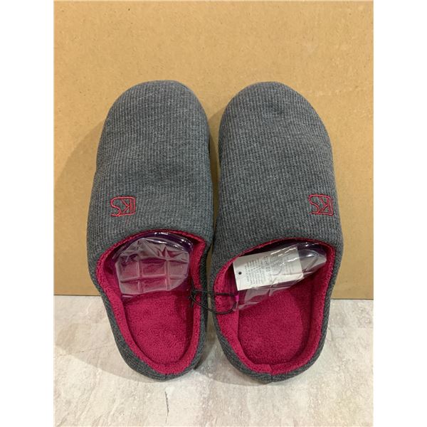 Mens Komforme Slippers Grey Burgandy Colour Size 12/13