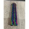 Image 9 : Butterfly Knife For Practice Rainbow Colour Dull
