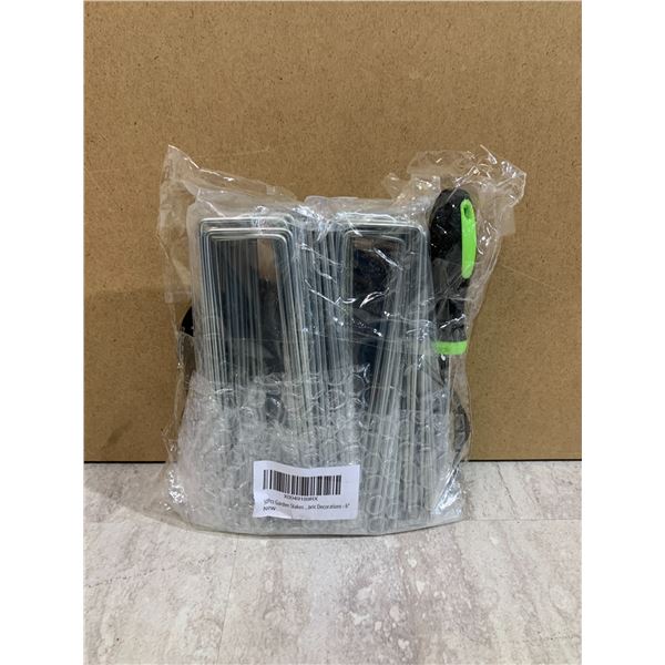 80 Pcs  6 Inch Landscape Staples & Fixing Gasket Set