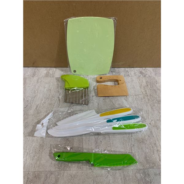 7 Pcs Kid Safe  Knife Set for Real Cooking