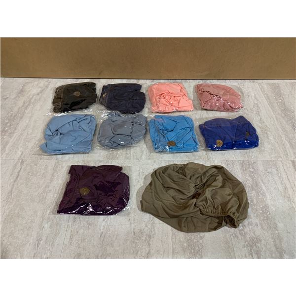 10 Pcs Soft Bouffant Caps With Buttons