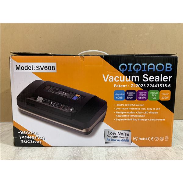 Qiqiaob 95Kpa Powerful Suction Vacuum Sealer Machine with LED Display & 10 Modes - NEW
