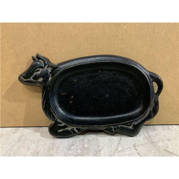 Vintage Steak Sizzling Plate in Shape of Cow