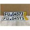Image 1 : Lot of 2 License Plates European