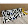 Image 2 : Lot of 2 License Plates European