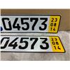 Image 3 : Lot of 2 License Plates European