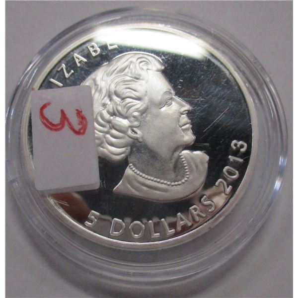 2013 CANADA $5 COIN (SOLD AS IS - SILVER CONTENT NOT VERIFIED - NOT TESTED)