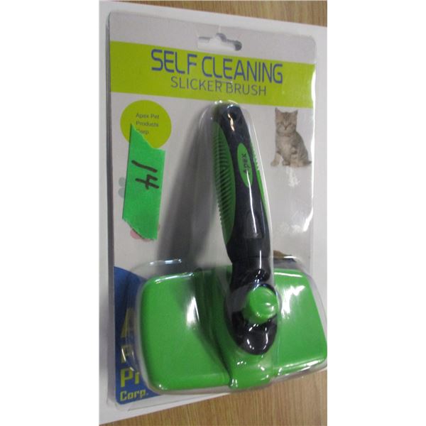 NEW:  PET SELF CLEANING SLICKER BRUSH